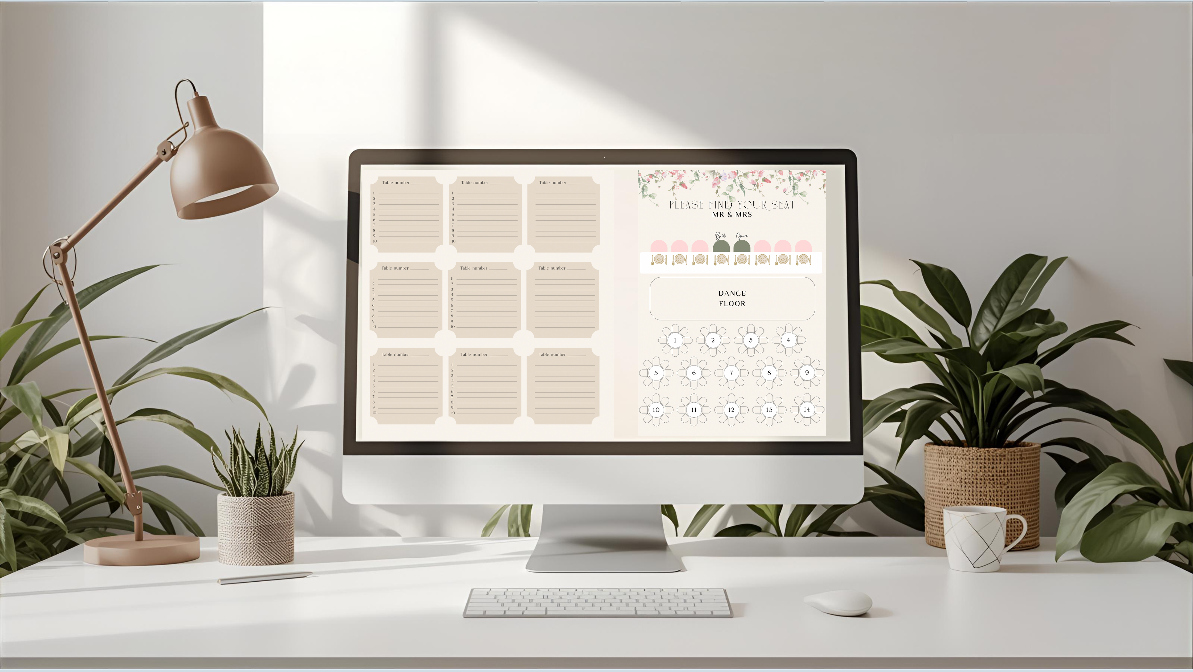 Wedding Seating Arrangements Template