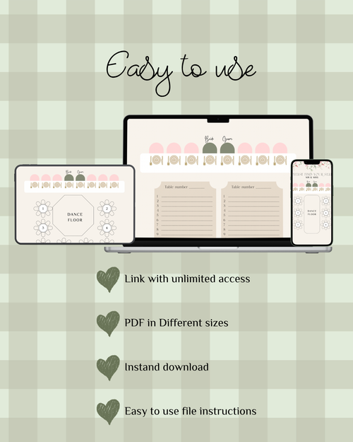 Wedding Seating Arrangements Template