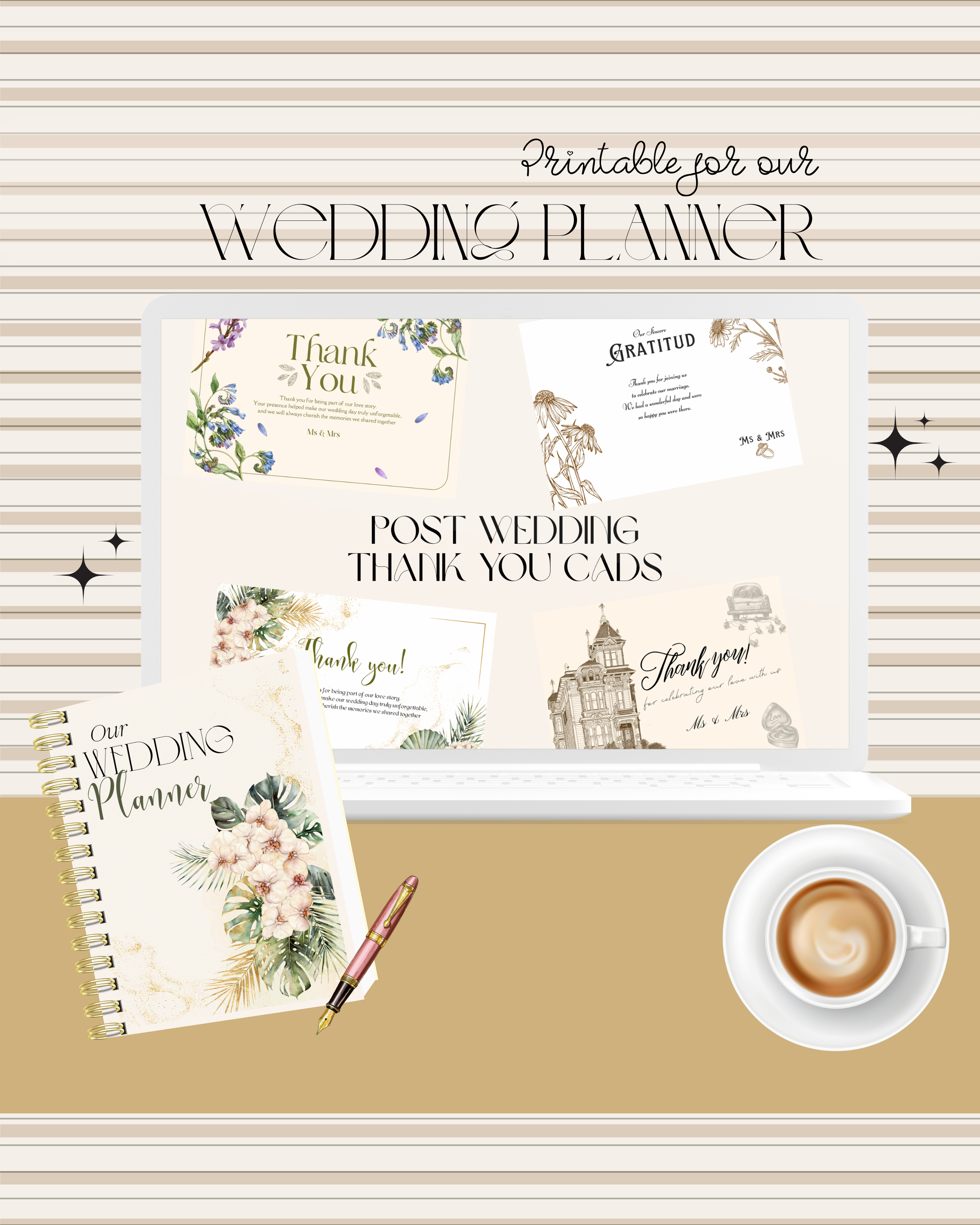 Post-wedding Thank you cards